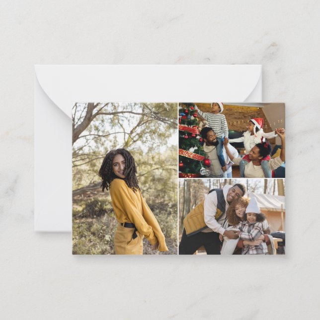 Design Your Own 3 Photo Collage Card (Front)