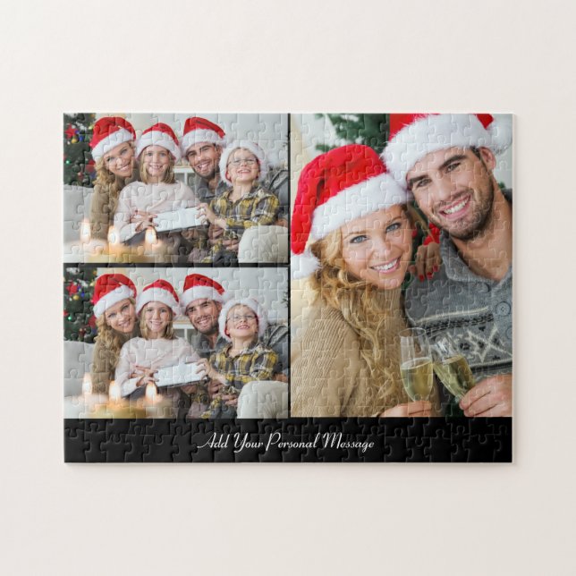 Design Your Own 3 Photo Collage Jigsaw Puzzle (Horizontal)