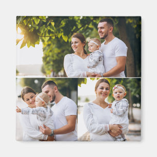 Design Your Own 3 Photo Collage Magnet