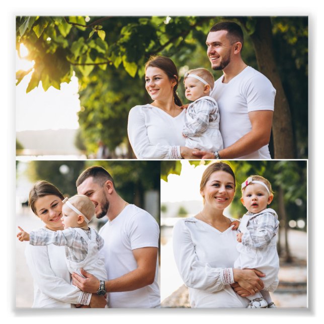 Design Your Own 3 Photo Collage Print (Front)