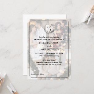 Design Your Own 3 Photo Collage Wedding Invitation