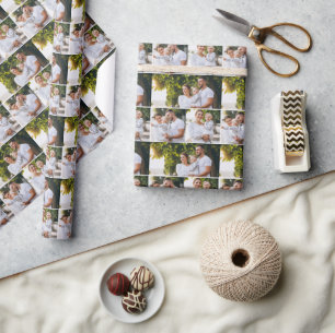 Design Your Own 3 Photo Collage Wrapping Paper