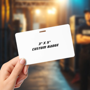 Design Your Own 3" x 5" Horizontal Plastic Badge