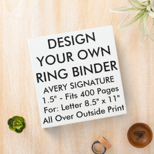 Design Your Own 400 Page Avery 1.5" Ring Binder