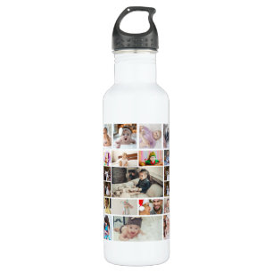 Design Your Own 40 Photo Collage 710 Ml Water Bottle