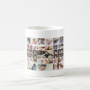 Design Your Own 40 Photo Collage Coffee Mug