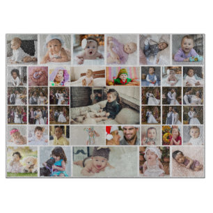 Design Your Own 40 Photo Collage Cutting Board