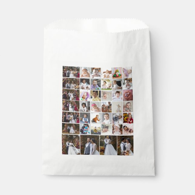 Design Your Own 40 Photo Collage Favour Bag (Front)