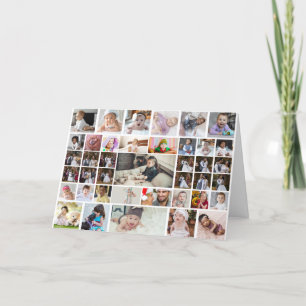 Design Your Own 40 Photo Collage Holiday Card