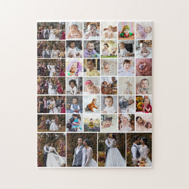 Design Your Own 40 Photo Collage Jigsaw Puzzle (Vertical)