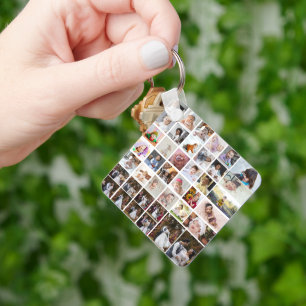 Design Your Own 40 Photo Collage Keychain