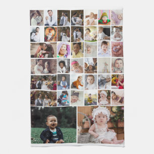 Design Your Own 40 Photo Collage Kitchen Towel