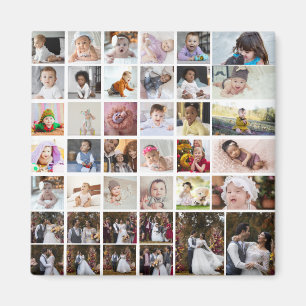 Design Your Own 40 Photo Collage Magnet