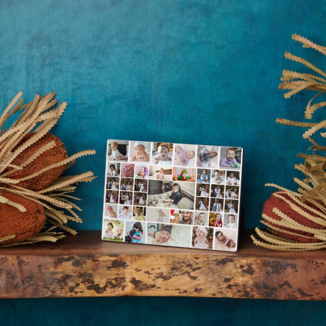 Design Your Own 40 Photo Collage Plaque (Side)