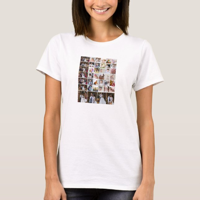 Design Your Own 40 Photo Collage T-Shirt (Front)