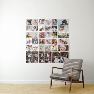 Design Your Own 40 Photo Collage Tapestry