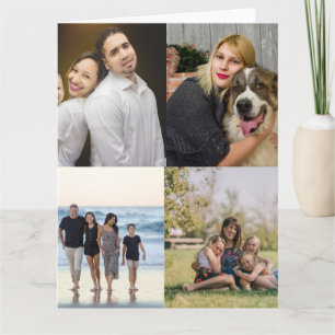 Design Your Own 4 Family Photo Collage  Card