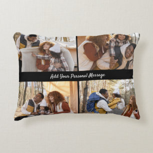Design Your Own 4 Photo Collage Accent Pillow