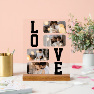 Design Your Own 4 Photo Collage Acrylic Sign