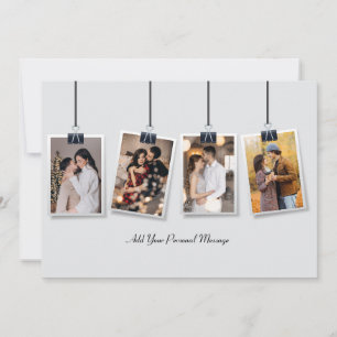 Design Your Own 4 Photo Collage Holiday Card