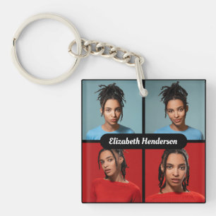 Design Your Own 4 Photo Collage Keychain