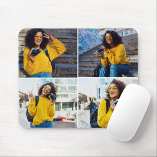 Design Your Own 4 Photo Collage Mouse Pad