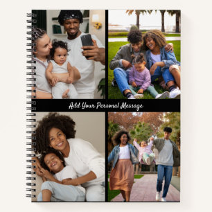 Design Your Own 4 Photo Collage Notebook