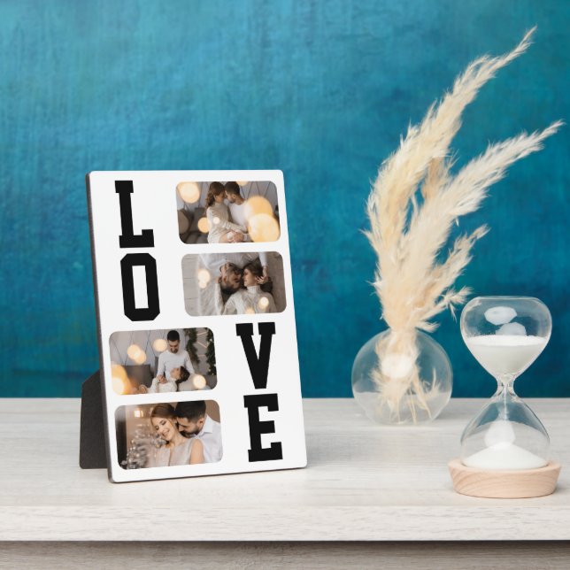 Design Your Own 4 Photo Collage Plaque (Side)