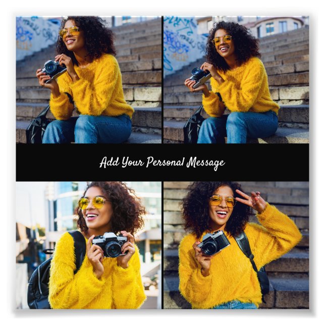 Design Your Own 4 Photo Collage Print (Front)