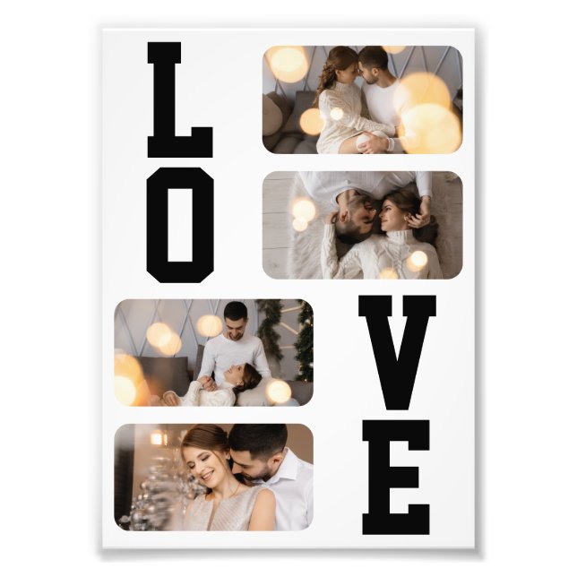 Design Your Own 4 Photo Collage Print (Front)