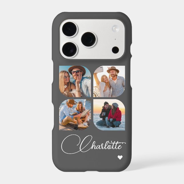 Design Your Own 4 Photo Personalized Name (Back)