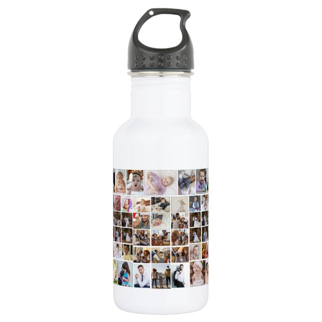 Design Your Own 50 Photo Collage 532 Ml Water Bottle (Front)
