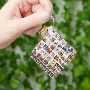 Design Your Own 50 Photo Collage Keychain