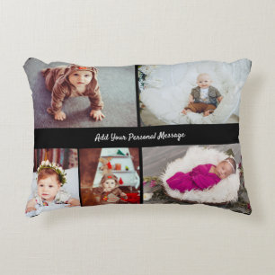 Design Your Own 5 Photo Collage Accent Pillow