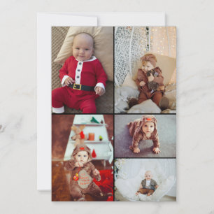 Design Your Own 5 Photo Collage Holiday Card