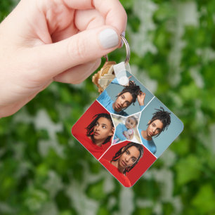 Design Your Own 5 Photo Collage Keychain