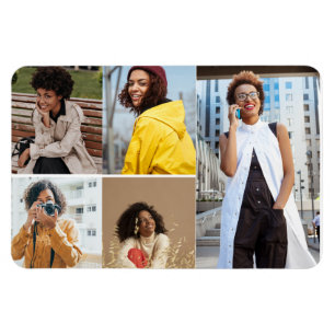 Design Your Own 5 Photo Collage Magnet