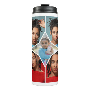 Design Your Own 5 Photo Collage Thermal Tumbler