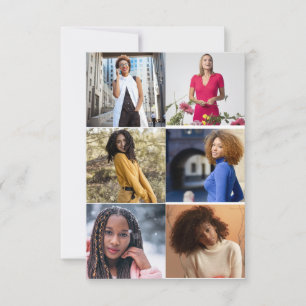Design Your Own 6 Photo Collage Card