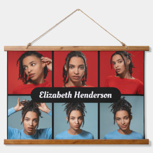 Design Your Own 6 Photo Collage Hanging Tapestry