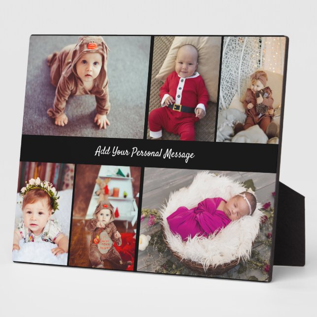 Design Your Own 6 Photo Collage Plaque (Side)