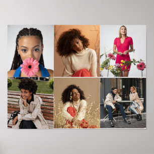 Design Your Own 6 Photo Collage Poster