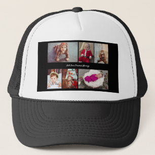 Design Your Own 6 Photo Collage Trucker Hat