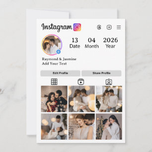 Design Your Own 7 Photo Collage Card