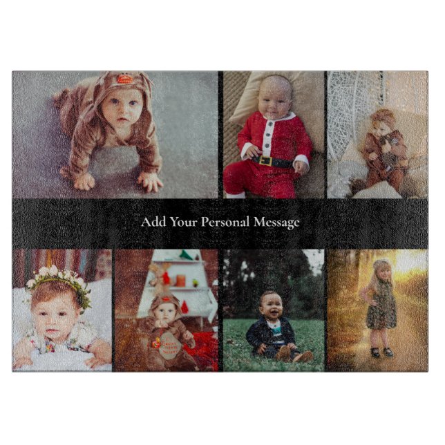Design Your Own 7 Photo Collage Cutting Board (Front)