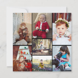 Design Your Own 7 Photo Collage Holiday Card