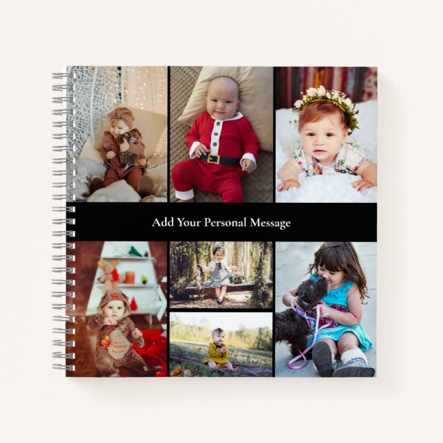 Design Your Own 7 Photo Collage Notebook (Front)