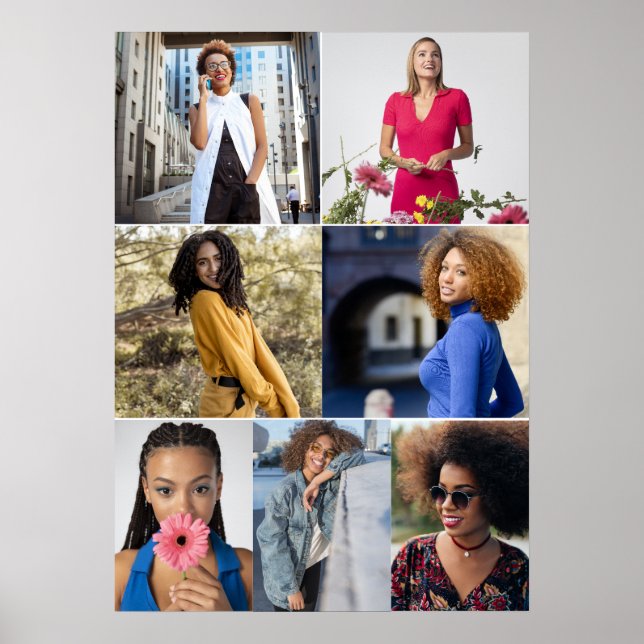 Design Your Own 7 Photo Collage Poster (Front)