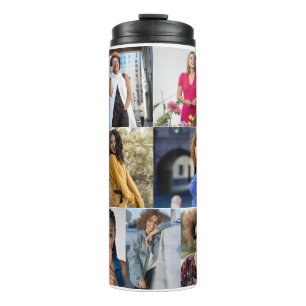 Design Your Own 7 Photo Collage Thermal Tumbler