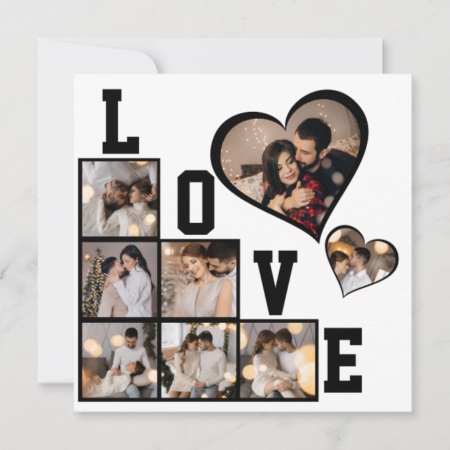 Design Your Own 8 Photo Collage Card (Front)